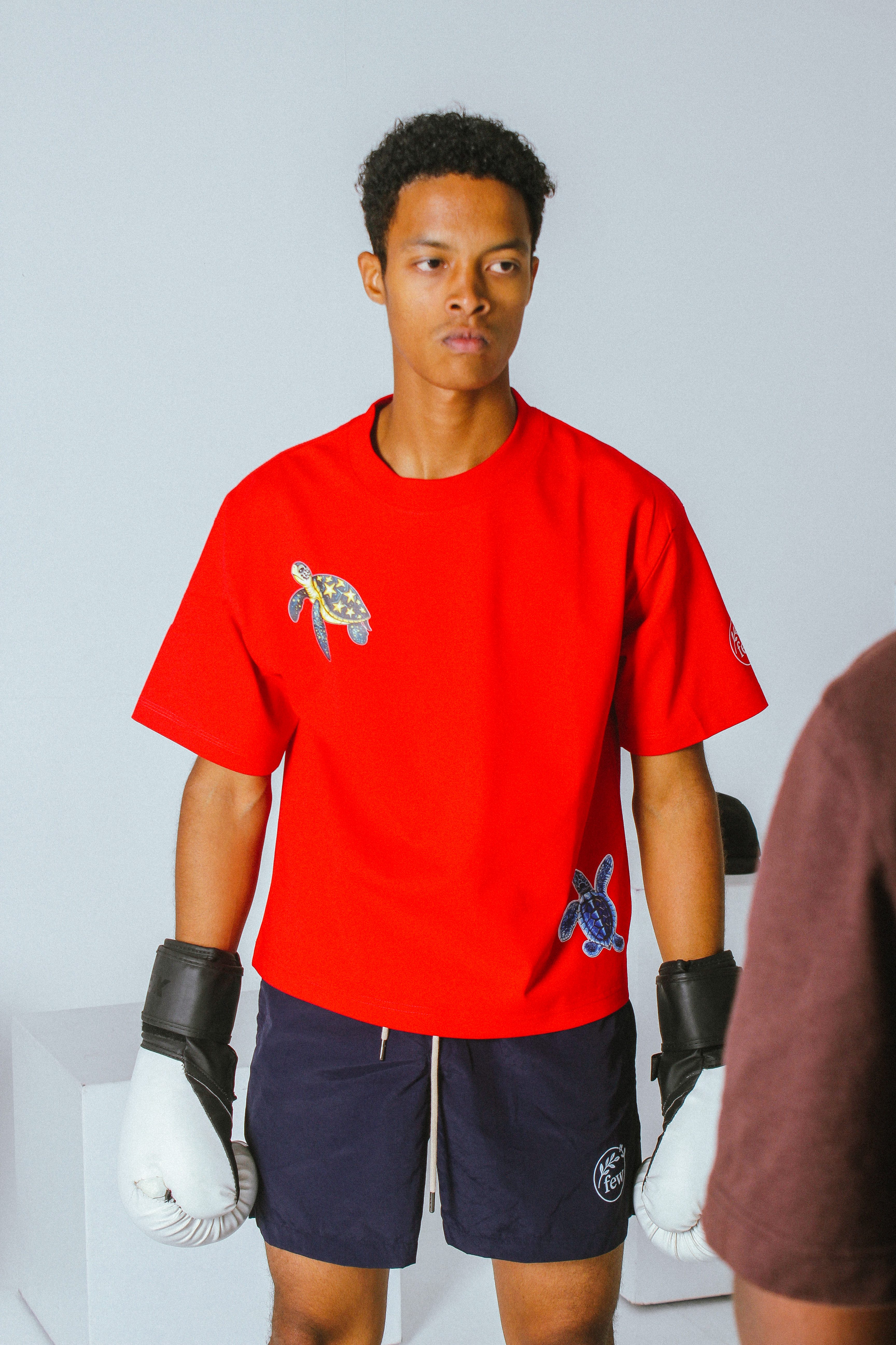 Red trapped t-shirt front product view